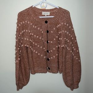 The GREAT pink bobble cardigan